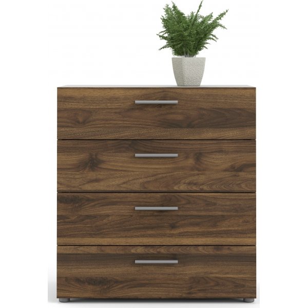 Pepe breite Kommode mit 4 Schubladen - Walnuss Pepe breite Kommode mit 4 Schubladen - Walnuss
