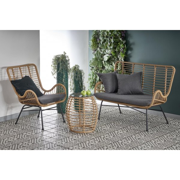 Minos 2-Sitzer-Sofa - Rattan + Fleckentferner fr Mbel