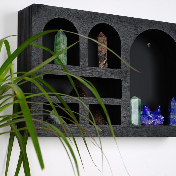 Kryptisches Wandregal 3 Schwarz