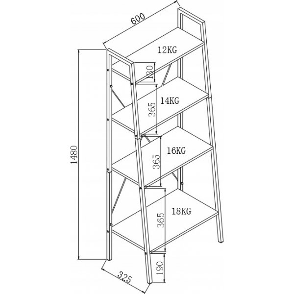 Perlie Bücherregal - Sonoma-Eiche/Weiß Perlie Bücherregal - Sonoma-Eiche/Weiß