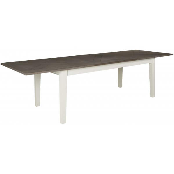 Marstrand Esstisch butterfly 200-290 cm - Hellgrau / Rauch gebeiztes, lackiertes Eichenfurnier
