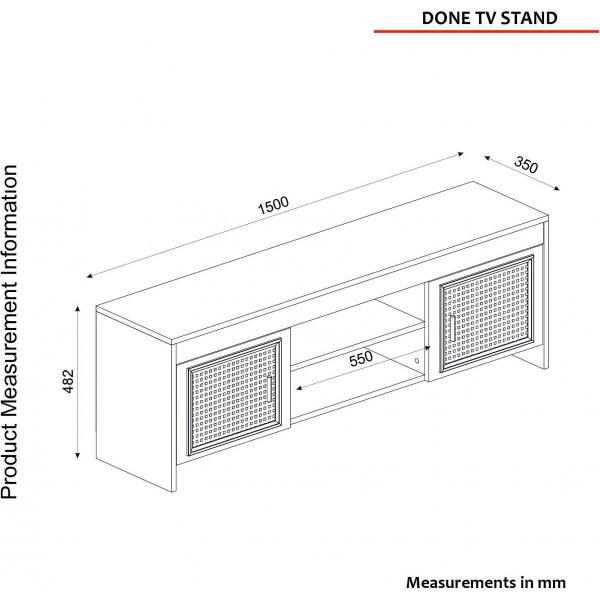 Done Medienbank - Weiß/Dunkelbraun Done Medienbank - Weiß/Dunkelbraun