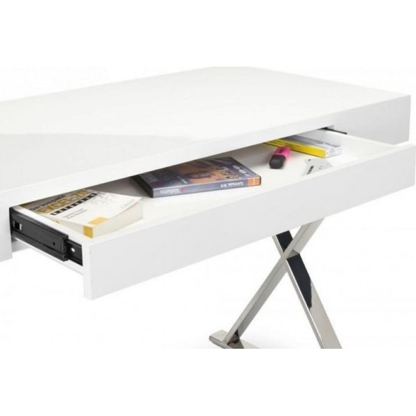 Elliana Schreibtisch - Wei�/Chrom