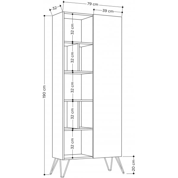 Jedda Bücherregal - Helles Wildleder Jedda Bücherregal - Helles Wildleder