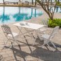 Havng weies Esszimmerset; 4 Sthle mit Tisch