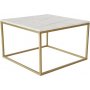 Accent Couchtisch 75 - weier Marmor / Messingfarbenes Untergestell