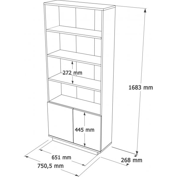 Future Bcherregal 16 - Kiefer/Wei