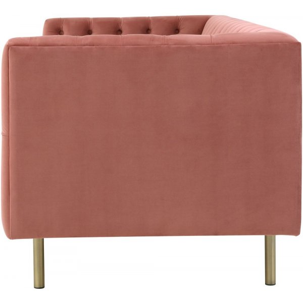 Toto 3-Sitzer-Sofa in Rosa mit goldenen Beinen
