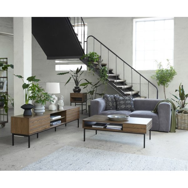 Inez TV-Bank aus braun ge�lter Eiche - Breite 180 cm