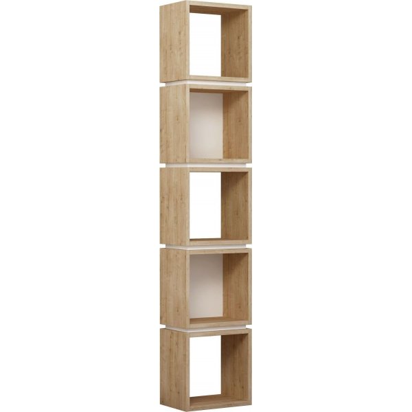 Multi-Bcherregal - Eiche/wei