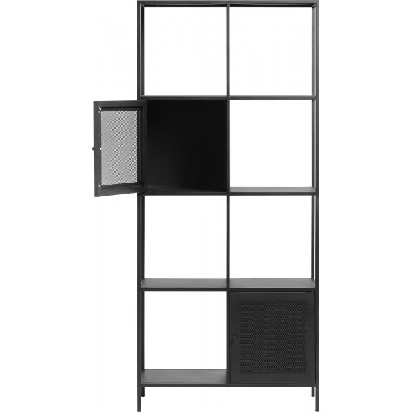 Bücherregal Billy aus schwarzem Metall - 180 x 80 cm Bücherregal Billy aus schwarzem Metall - 180 x 80 cm