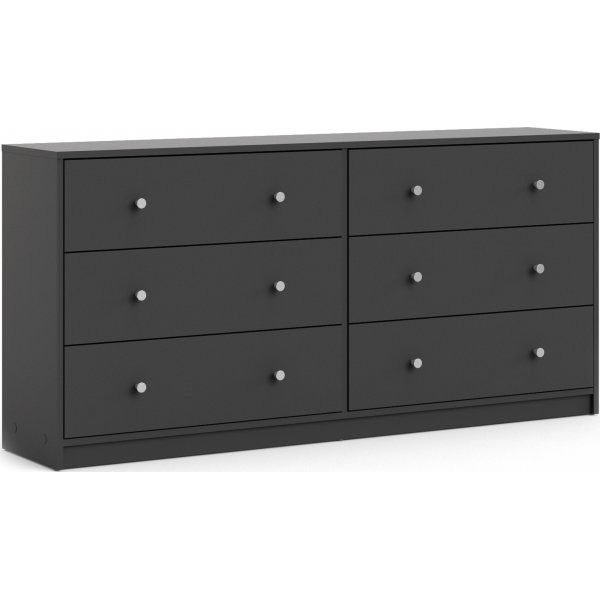 May Kommode mit 6 Schubladen - Grau