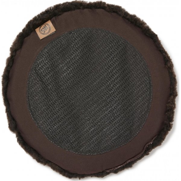 Lockiges Sitzkissen Braun - 34 cm