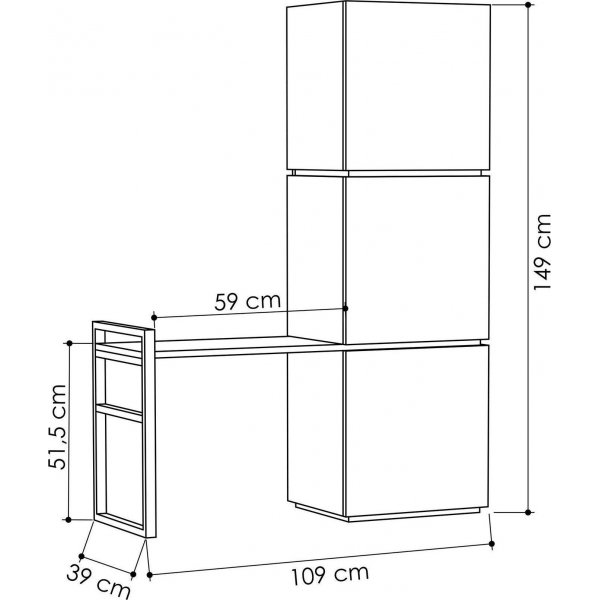 Mello Schuhschrank - Eiche/anthrazit Mello Schuhschrank - Eiche/anthrazit