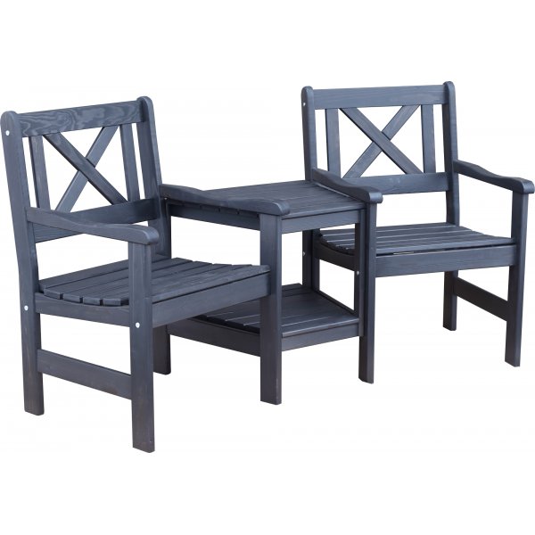 Europa Gartenmöbel - Loveseat - Schwarz Europa Gartenmöbel - Loveseat - Schwarz