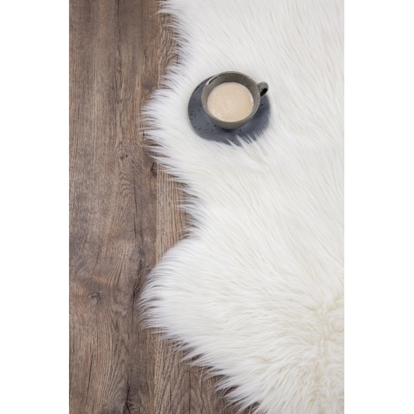 Katy-Falle 60 x 90 cm - Weies Kunstfell