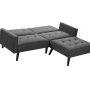 Eddy Bettsofa mit Fuhocker - grau