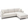 Berlin Diwansofa - Cremeweiß/Schwarz