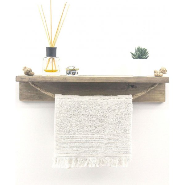 Abstraktes Wandregal 125 - Nussbaum