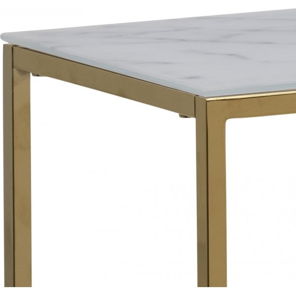 Alisma Bcherregal 69,5 cm - Weier Marmor/Gold