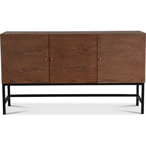 Carl Sideboard mit 3 Tren - braun gebeizte Eiche