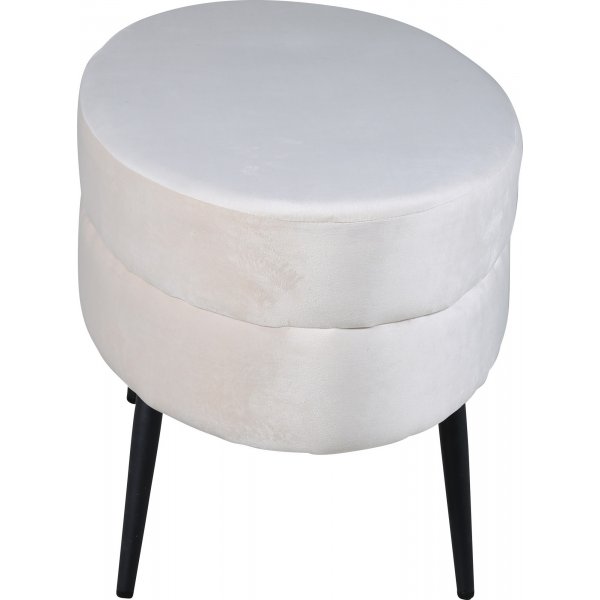 Rino Pouf - Beige Samt Rino Pouf - Beige Samt