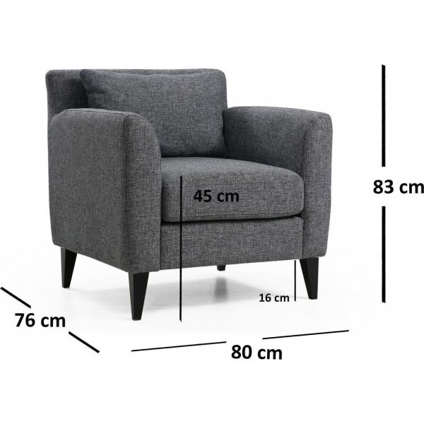 Nordischer Sessel - Dunkelgrau Nordischer Sessel - Dunkelgrau