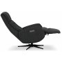 Comfort Luxus Reclinersessel (2 Motoren) integrierte Fusttze - Dunkelgrauer Stoff