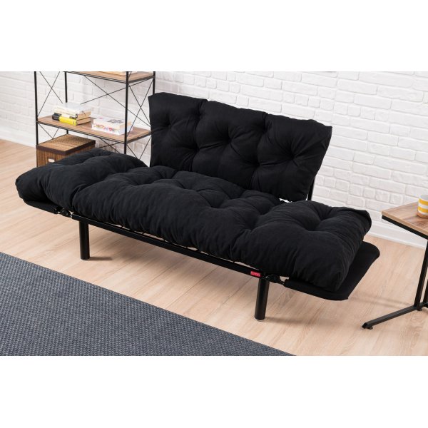 Nitta 2-Sitzer Schlafsofa - Schwarz Nitta 2-Sitzer Schlafsofa - Schwarz