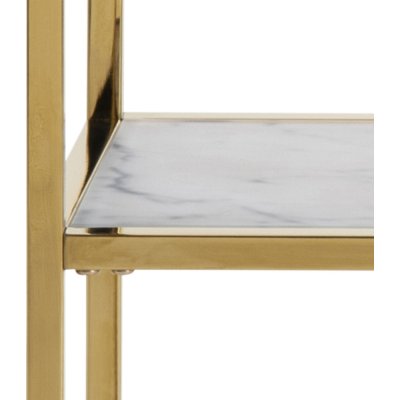 Alisma Konsolentisch 79,5 cm - Weier Marmor/Gold