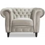 Ashford Chesterfield Sessel - Graubeige Samt + Fleckentferner fr Mbel