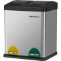 Maiken Abfalleimer 30 l - Silber/schwarz