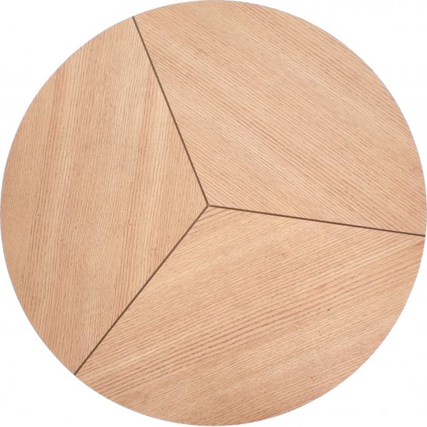 Polos Couchtisch 80 cm - Eiche/schwarz