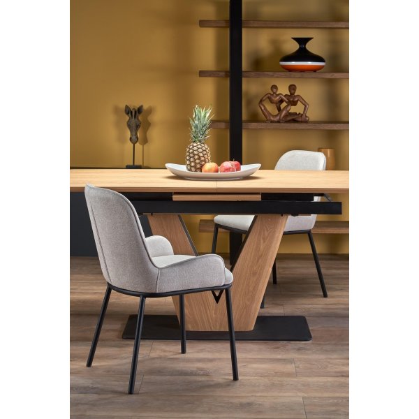 Tozzi Esstisch 160-200 x 90 cm - Eiche/schwarz Tozzi Esstisch 160-200 x 90 cm - Eiche/schwarz