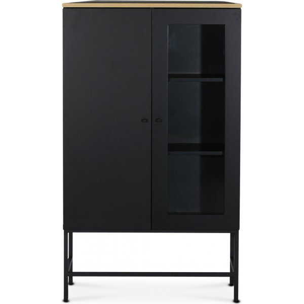 Kantenschrank in schwarzem Hochdrucklaminat (HPL)