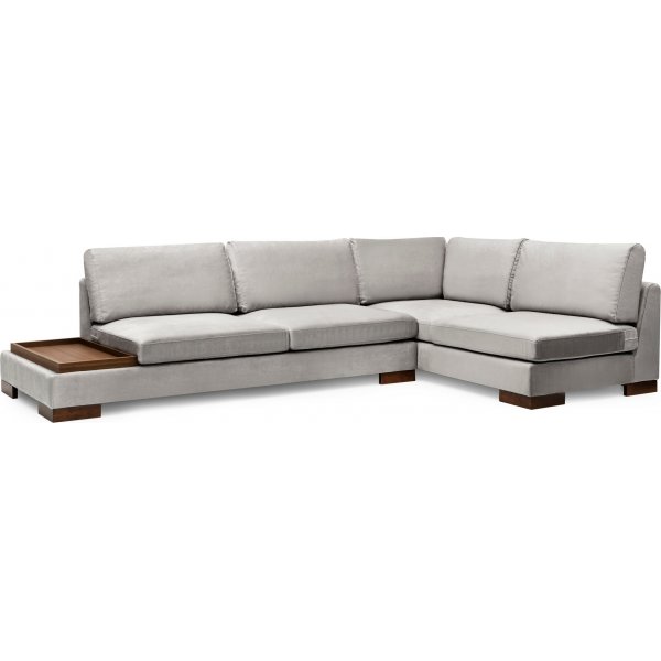 Ecksofa Tulip - Hellgrau