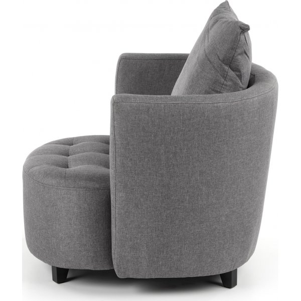 Virginia Sessel mit Fuschemel - Grau