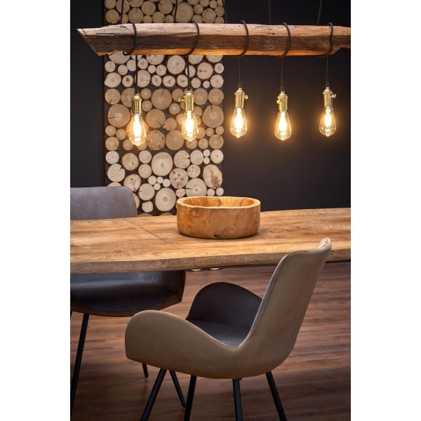 Horst Esstisch 120-180 x 80 cm - Eiche/Schwarz