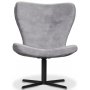 Rot gesprenkelter Designer-Sessel - Hellgrau (Samt)
