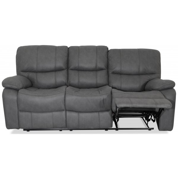 Manhattan 3-Sitzer-Liegesofa - Graues PU + Mbelreinigung