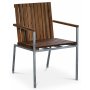 Alva Essgruppe 250x90 cm inkl. 6 Sthlen - Teak/galvanisiertes Metall
