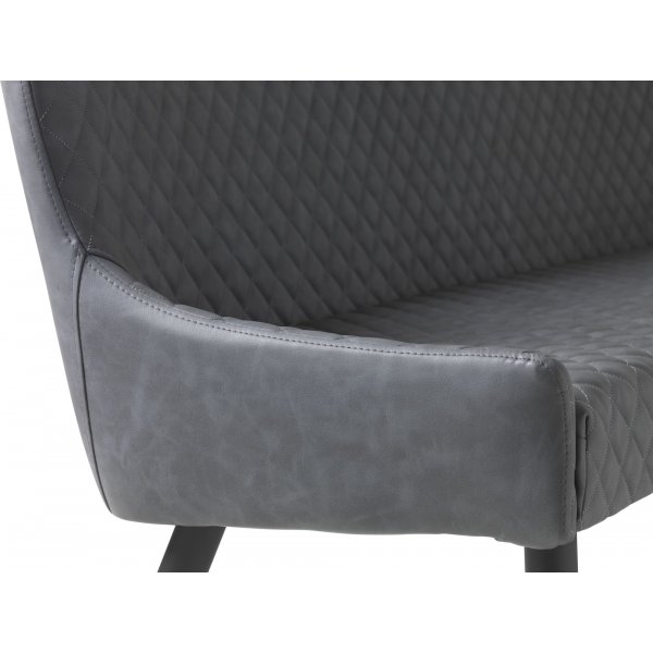Aman 2,5-Sitzer-Sofa aus grauem PU