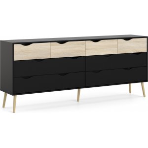 Oslo Sideboard - Schwarz/Eiche