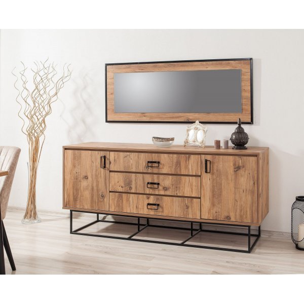 Quantum Verda Sideboard - Kiefer/schwarz
