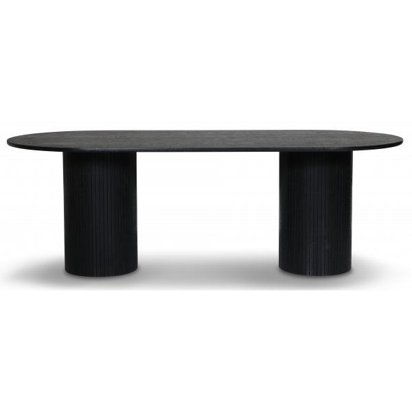 Nova ovaler Esstisch aus schwarz gebeizter Esche 215x100 cm