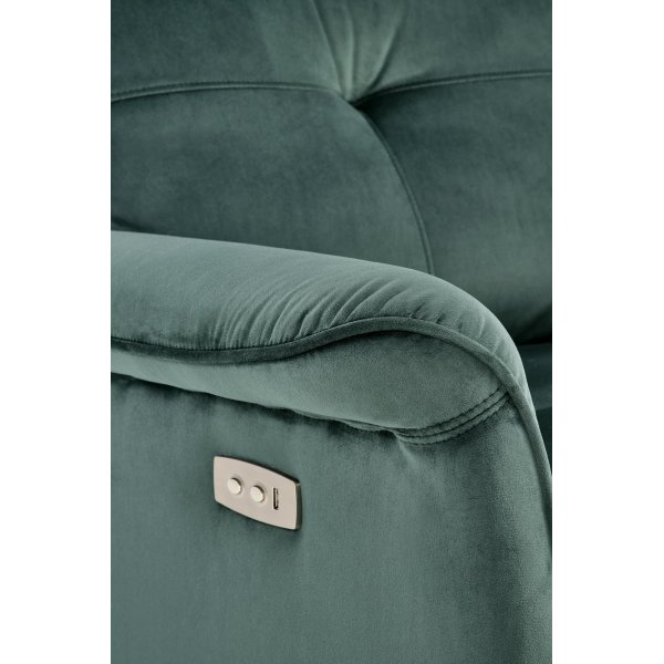 Elektrischer Relaxsessel Semir mit USB - gr�ner Samt