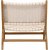 Rike Loungesessel - Creme PU/Teak