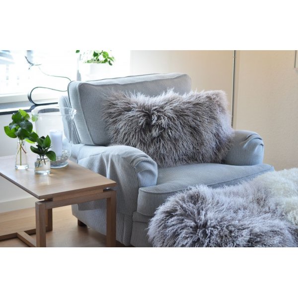 Shansi-Lammfell Hellgrau/weiß Shansi-Lammfell Hellgrau/weiß