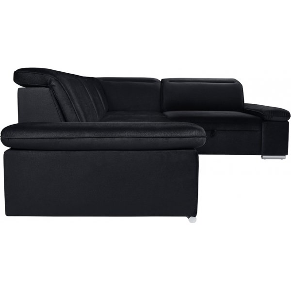 Darby Ecksofa rechts - Schwarz