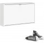 Schuhe wandmontierter Schuhschrank - Wei